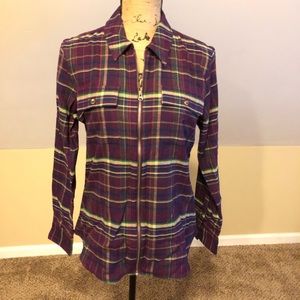 Chaps women’s plaid flannel sz medium long sleeve